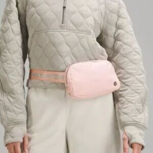 NWT Lululemon Athletica Pink Mist Silver Belt Bag